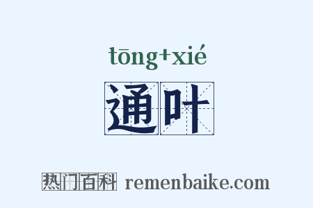 通叶是什么意思的图片
